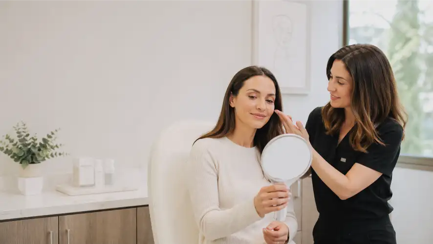 botox resultaat in een kliniek